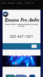 Mobile Screenshot of bensonproaudio.com