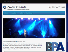 Tablet Screenshot of bensonproaudio.com